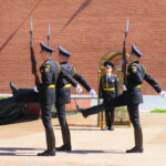 Guard of honor at the Eternal Flame on the Red Square in Moscow