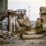 Photo of a bombed out Syrian city