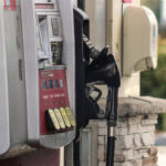 Photo of gas pumps at a station