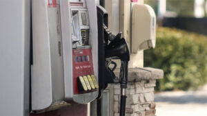 Photo of gas pumps at a station