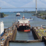 Photo of a ship in the panama canal