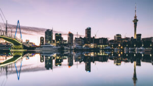 Photo of the skyline of Auckland, New Zealand