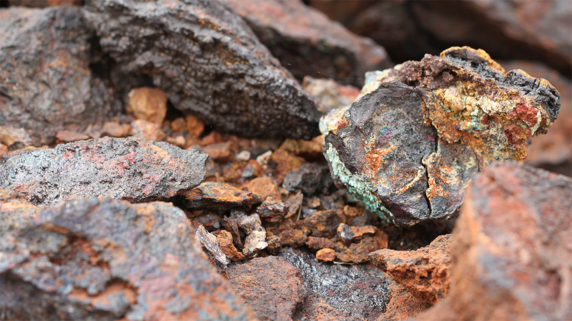 A close up photo of colbat rocks