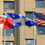 Photo of US and Canada Flag