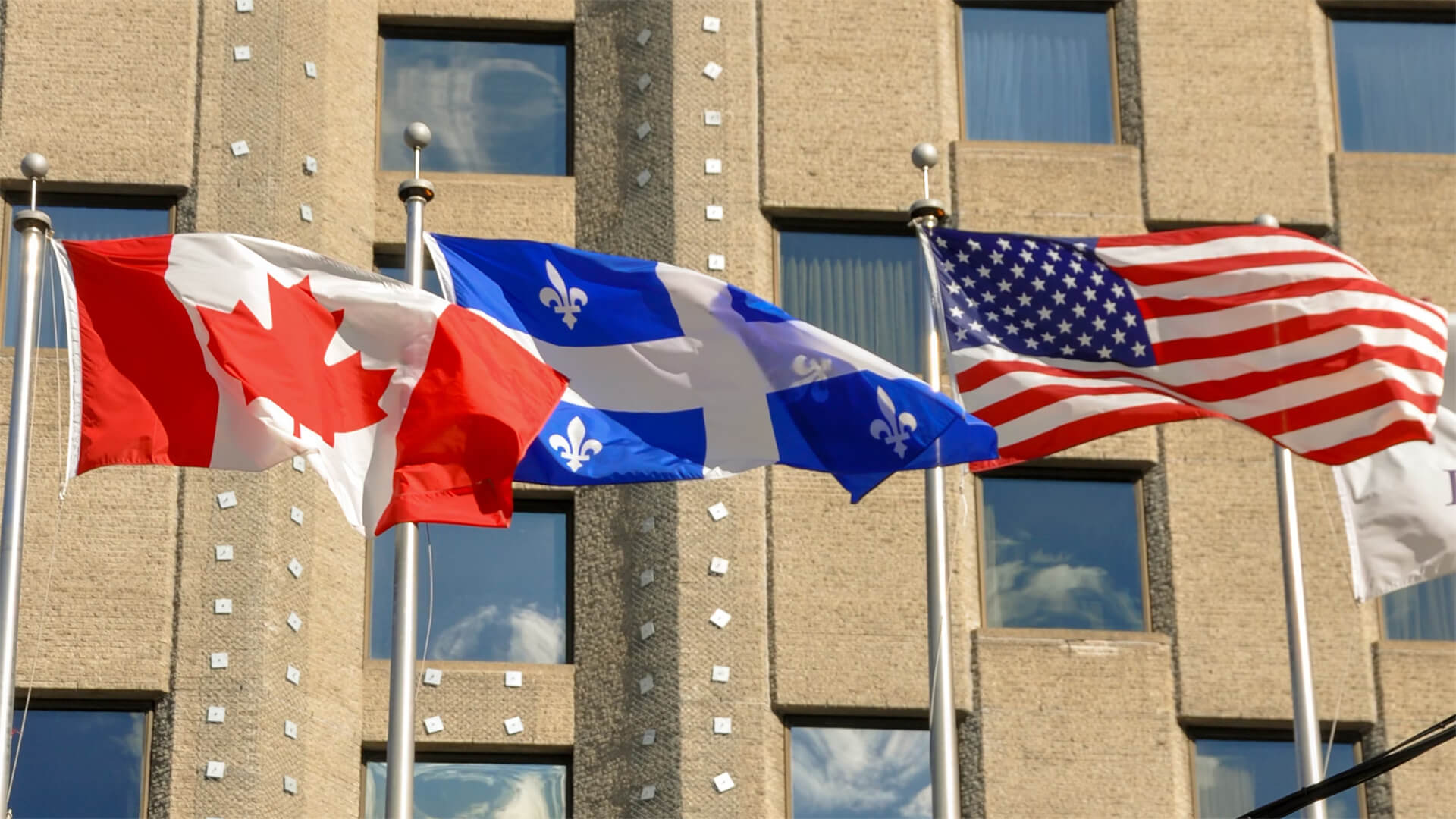 Photo of US and Canada Flag