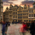 Photo of tourists in Europe