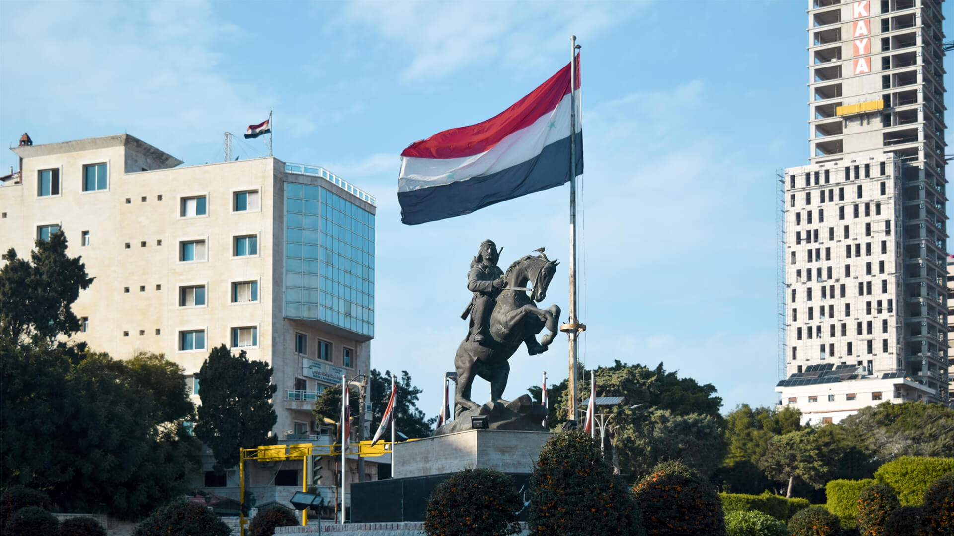 Photo of a plaza and monument in Syria