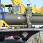 United States Air Force posted rare photos of a GBU-57A/B Massive Ordnance Penetrator (MOP) bunker buster bomb being transported at Whiteman Air Force Base. Photo by wikimedia: https://en.wikipedia.org/wiki/United_States_strikes_on_Iranian_nuclear_sites#/media/File:Deleted_GBU-57_MOP_photo_(2).jpg