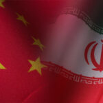 The flags of China and Iran