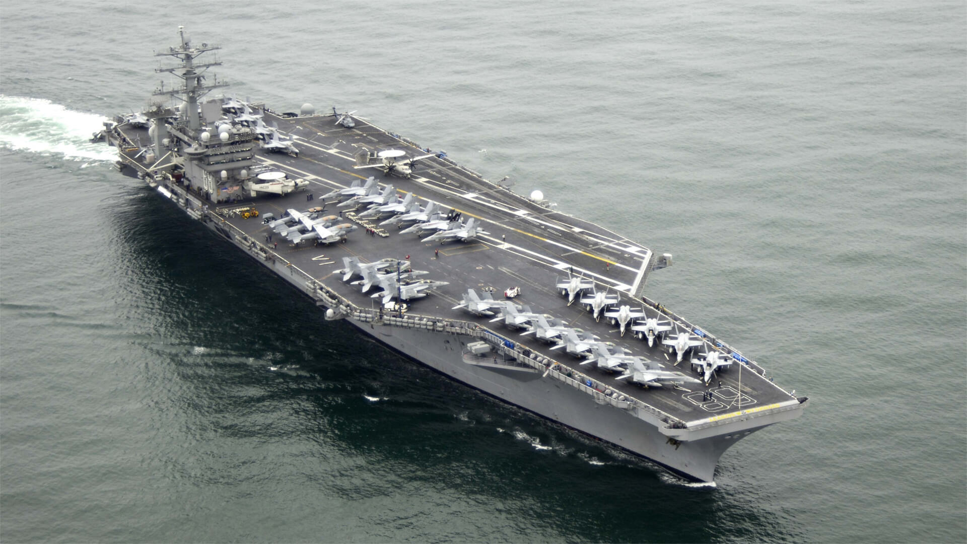 The aircraft carrier USS Nimitz. Photo from Wikimedia: https://en.wikipedia.org/wiki/USS_Nimitz#/media/File:USS_Nimitz_(CVN-68).jpg