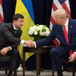 Volodymyr Zelensky and Donald Trump shaking hands from wikimedia: https://commons.wikimedia.org/wiki/File:Volodymyr_Zelensky_and_Donald_Trump_2019-09-25_01.jpg
