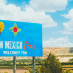 Welcome sign for New Mexico