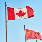 Flags of Canada and China
