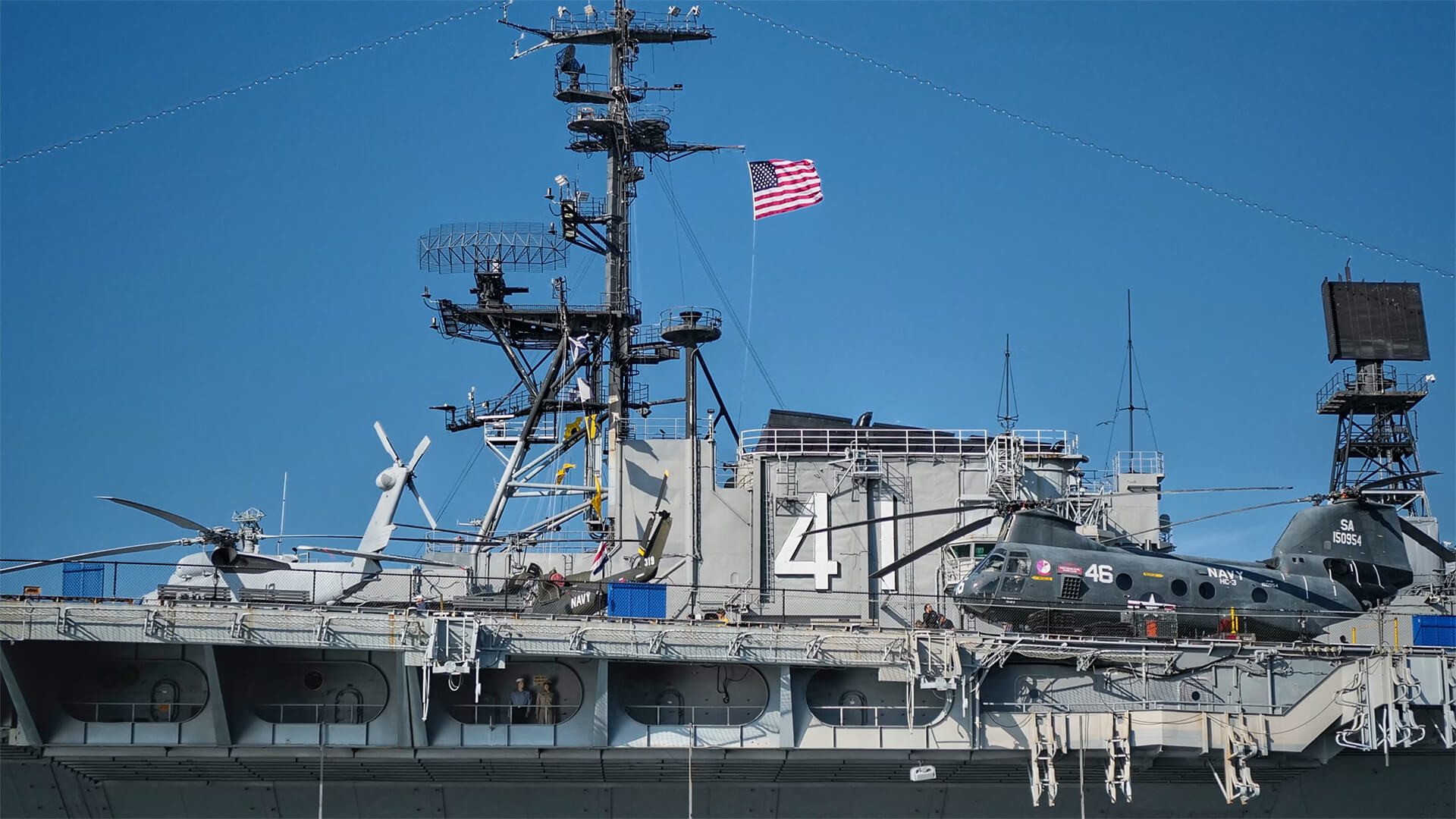 A US Navy battleship