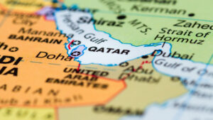 Qatar and Persian Gulf Region on a Map | Photo licensed by Envato Elements