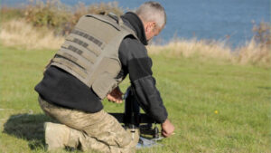 Drone-intercepting Sting drone being prepared for launch | https://commons.wikimedia.org/wiki/File:Sting_drone-interceptor_being_prepared_for_launch.png#/media/File:Sting_drone-interceptor_being_prepared_for_launch.png
