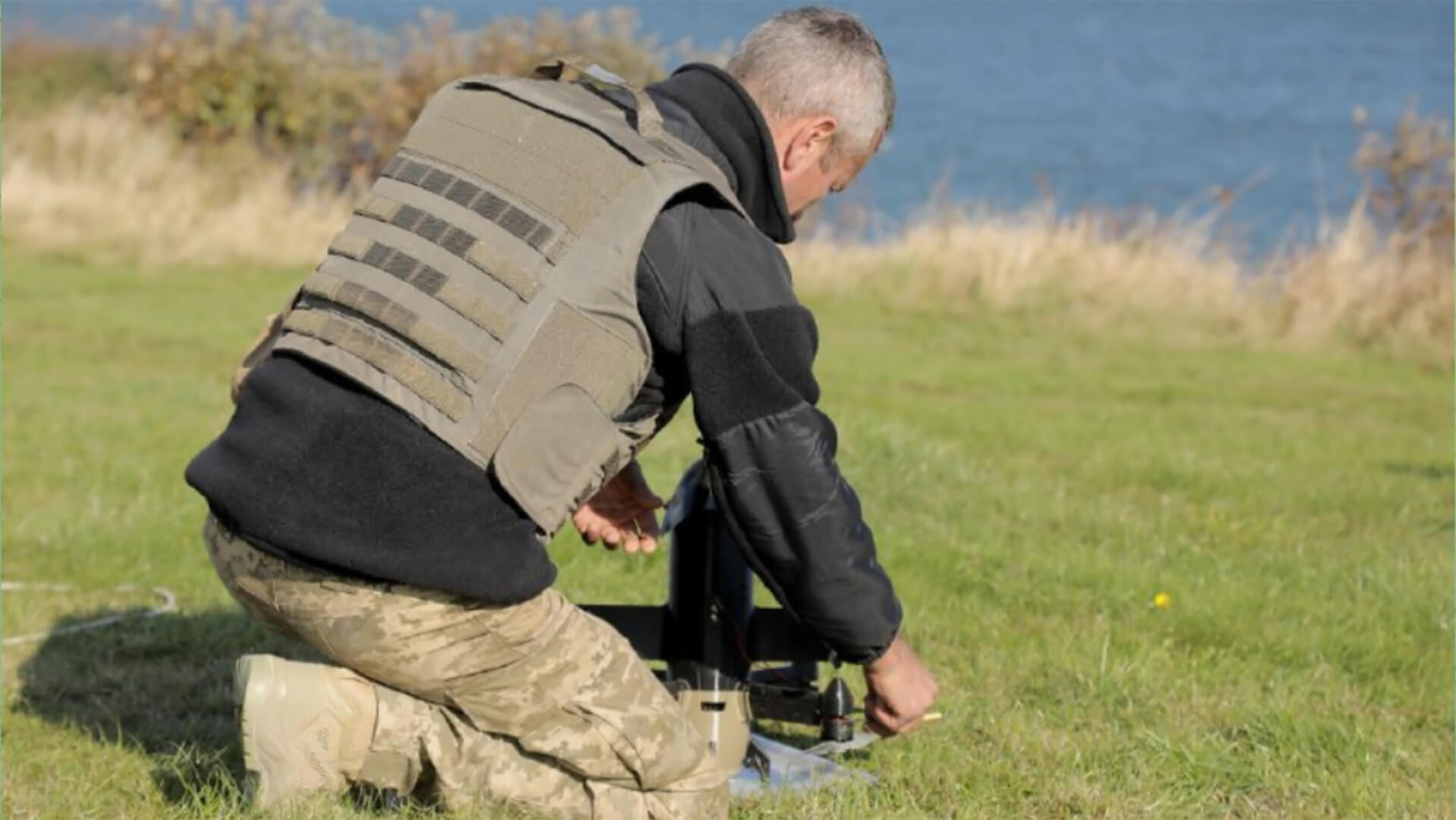 Drone-intercepting Sting drone being prepared for launch | https://commons.wikimedia.org/wiki/File:Sting_drone-interceptor_being_prepared_for_launch.png#/media/File:Sting_drone-interceptor_being_prepared_for_launch.png