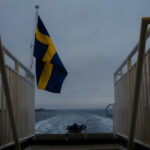 Swedish flag on a boat
