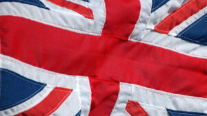 Close up of the British flag