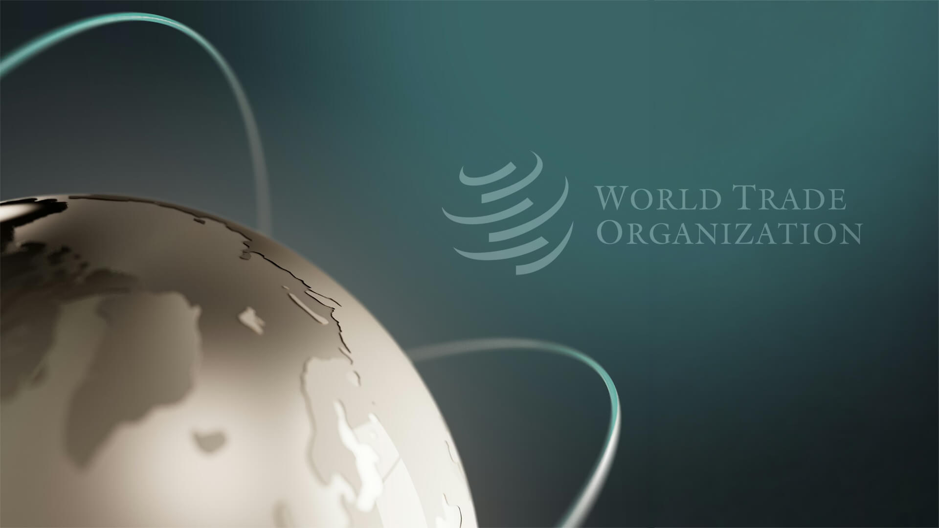 Globe with the World Trade Organization logo