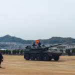 Japan tanks and military parade