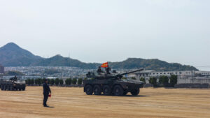 Japan tanks and military parade