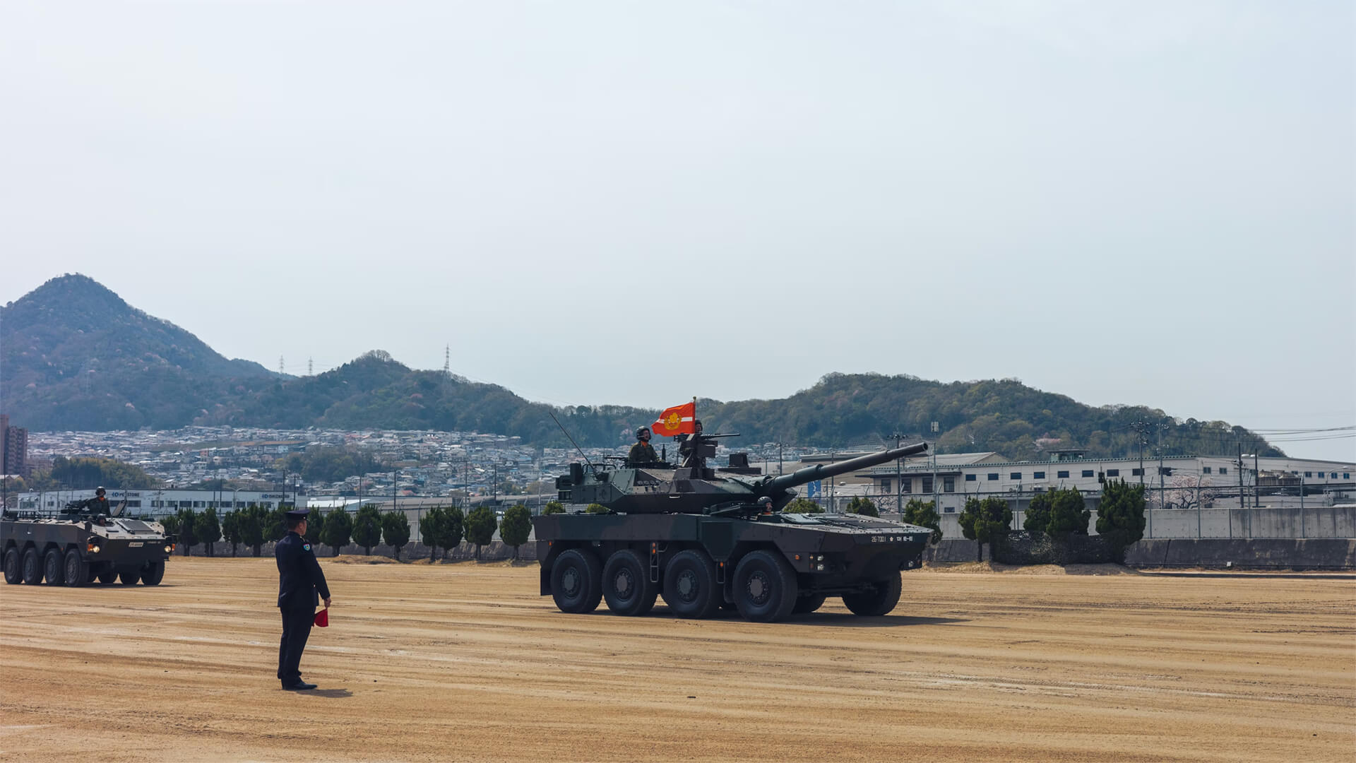 Japan tanks and military parade
