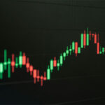 Stock market candlesticks trending upwards
