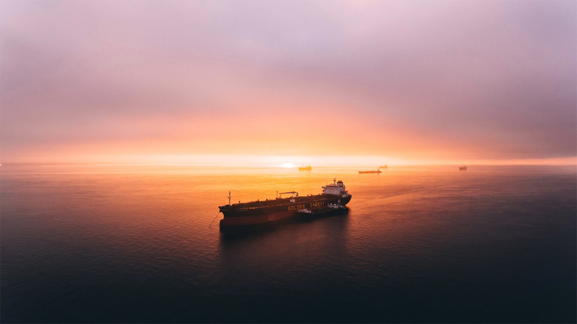 An Oil Tanker in the ocean