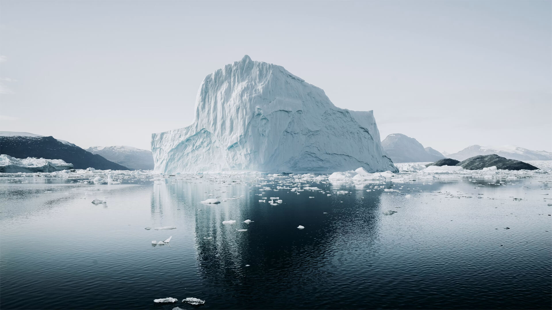 Ice floating in the Arctic Circle
