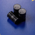 Oil barrels surrounded by a European flag. Licensed by Envato Elements