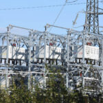 An electrical station with transformers