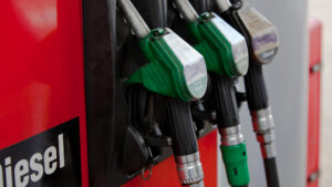 Photo of diesel nozzles at a gas station | Licensed by Envato Elements
